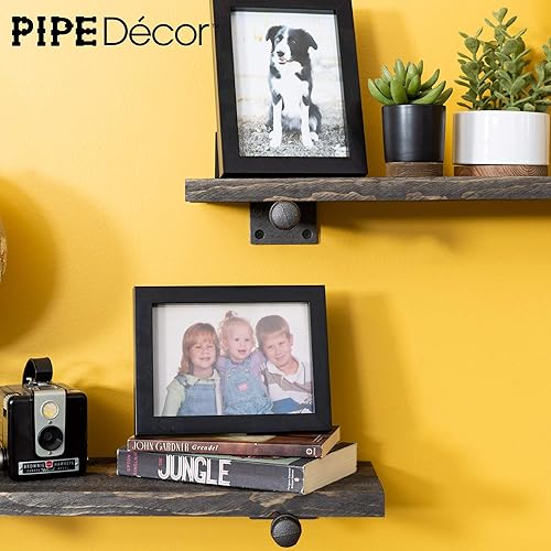 Vista 130 de PIPE DECOR - Codo de salida lateral de 1/2 pulgada, accesorios de hierro maleable negro para tuberías, pezones y accesorios estándar de 1/2 pulgada