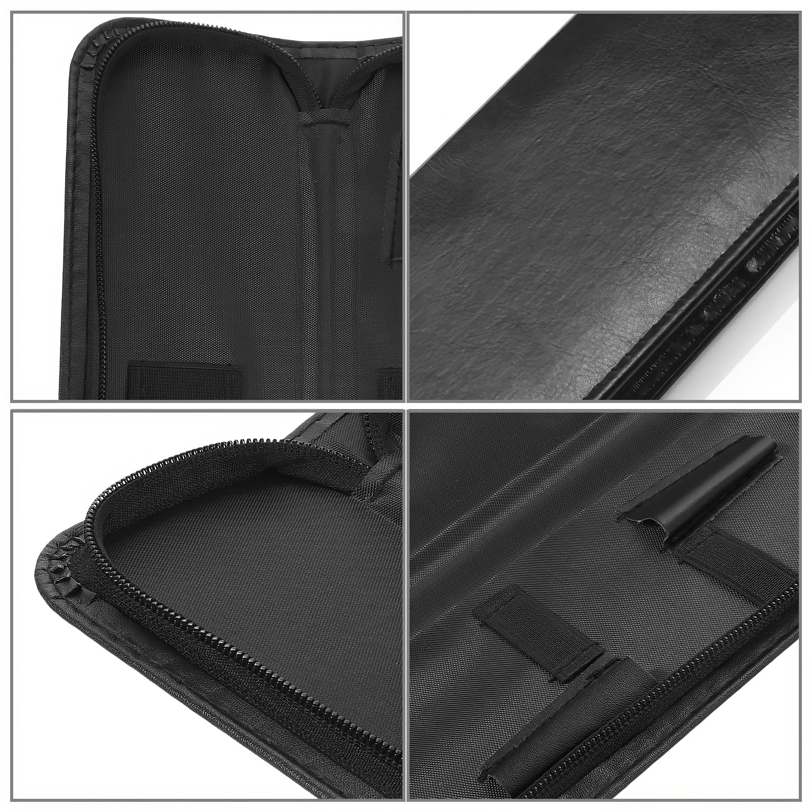Borsa per Forbici da Barbiere, Borsa da Parrucchiere Borsa Professionale in Pelle con Cerniera Forbici da Parrucchiere Fondina per Attrezzi Borsa per Attrezzi da Barbiere Nera