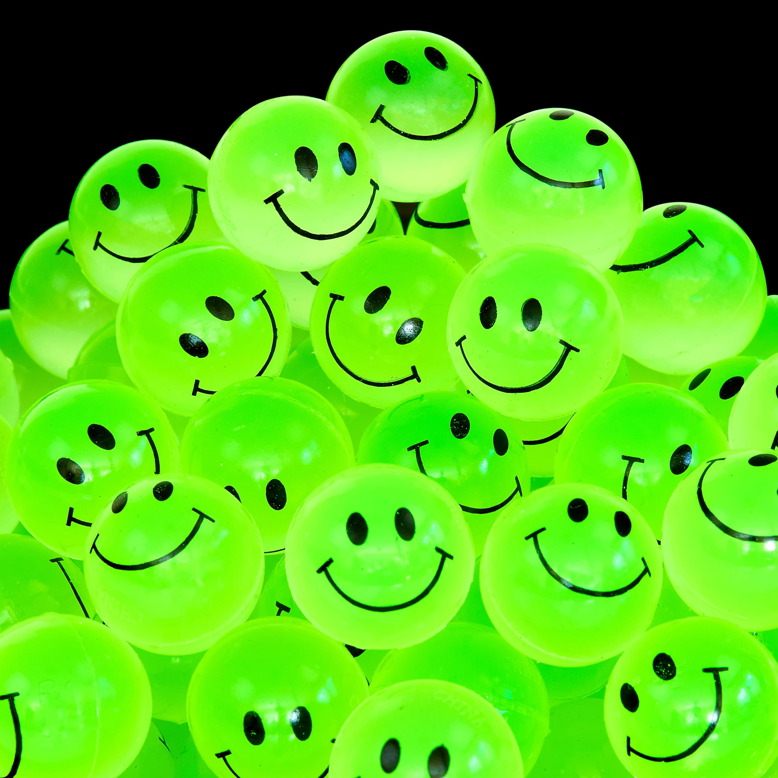 Playbees Glow in The Dark Bouncy Balls Bulk for Kids Super Bouncy Small Balls 1 inch for Kids Vending Machines Goodie Bag Stuffers for Boys and Girls