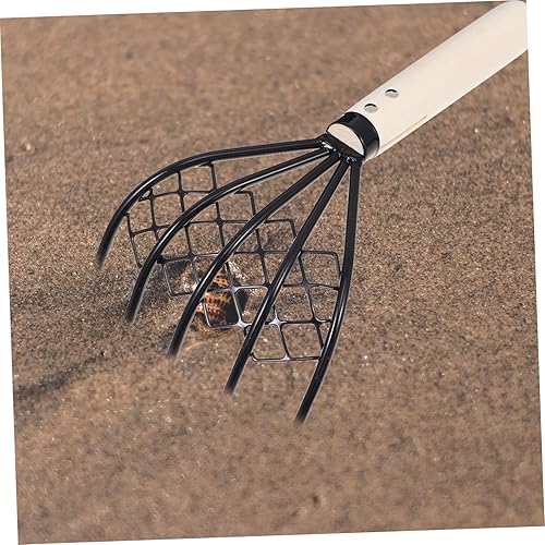 Miniatura 7 de Yardwe Rastrillo de playa, 3 piezas, cortadores de hierba de mano, rastrillo de limpieza, rastrillo de hojas, herramientas de excavación de playa,