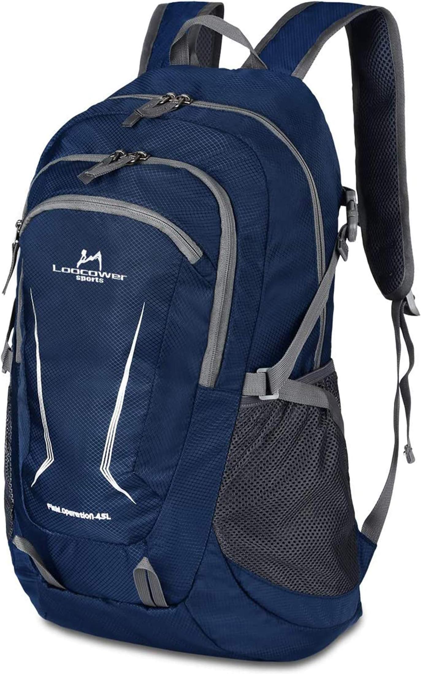 45L Lightweight Foldable Backpack Walking Rucksack Water Resistant Hiking Daypack Packable Camping Travel Outdoor Sport Knapsack for Men Women