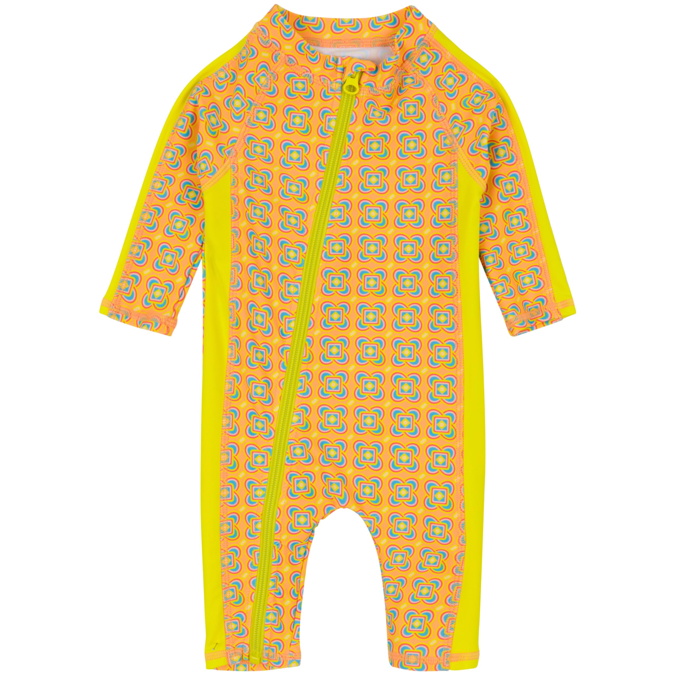 SwimZip UPF50+ Girls' Long Sleeve One Piece Swimsuit, Kids Bathing Suit