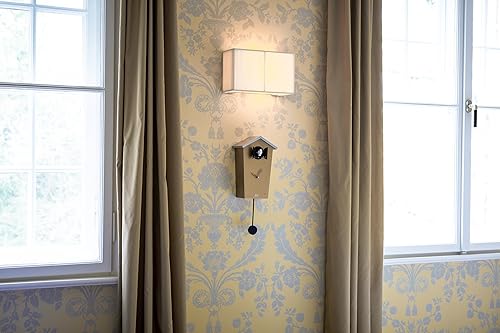 Miniatura 4 de KOOKOO Birdhouse Copper, reloj de cuco de diseño moderno con 12 voces de pájaros naturales o llamada de cuco