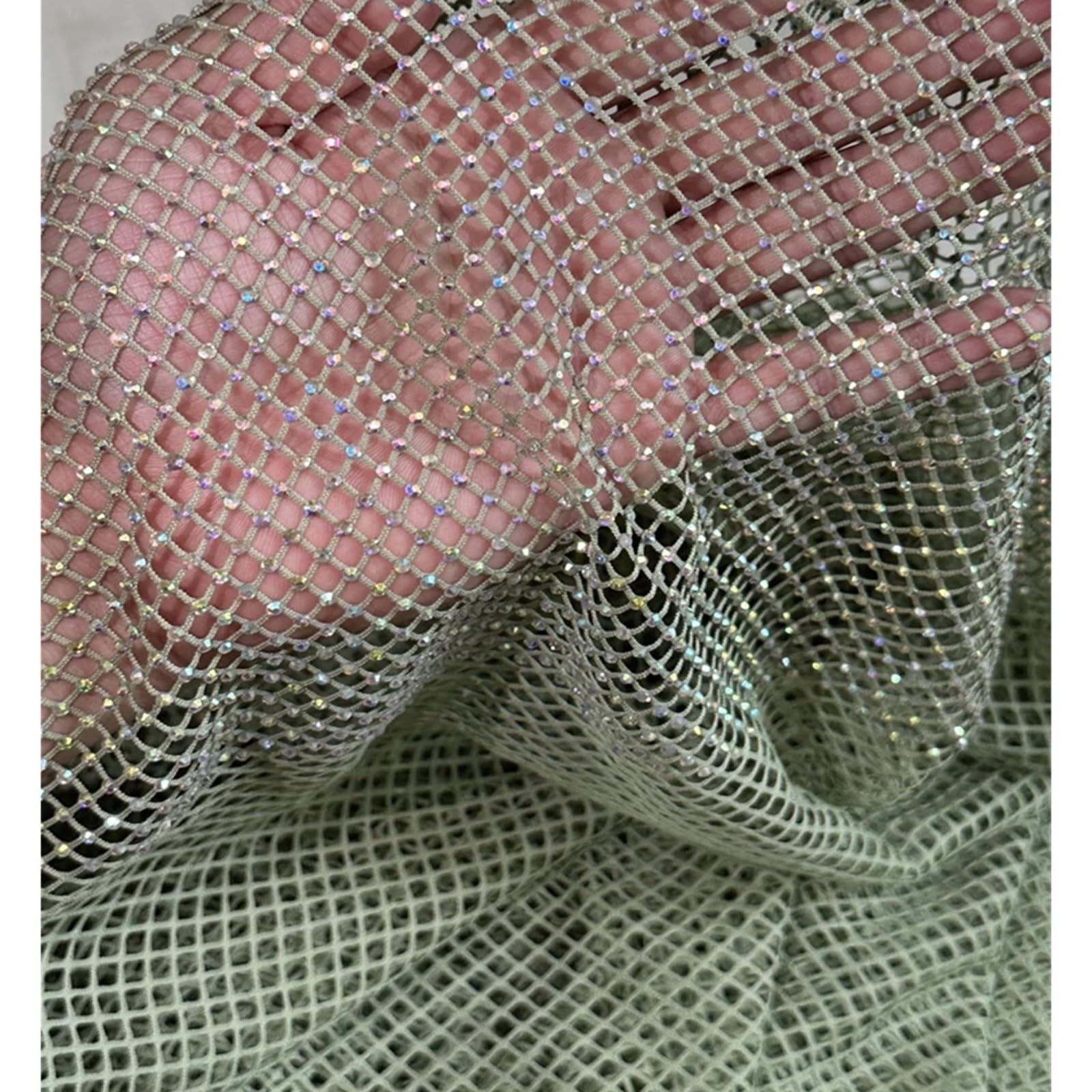 Szycie z tkaniny siatkowej, Rozciągliwa tkanina siatkowa Multicolor 50x130cm do szycia DIY(Color 3)