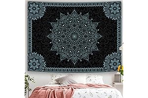 Blue Lotus Flower Tapestry: Bohemian Bliss for Your Space