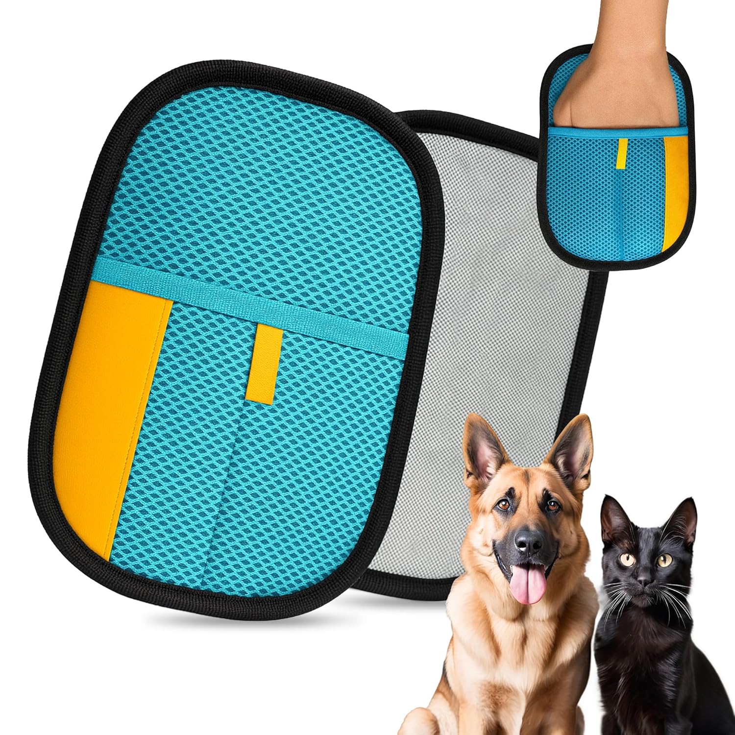 Uproot Clean Pet Hair Removal Glove for Cats Dogs Infinitely-Reusable Electrostatic Pet Hair Remover Glove for Any Fabric