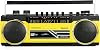 Riptunes Cassette Boombox و Retro Blueooth Boombox و Cassette Player and Recorder و AM / FM / SW- 1 -SW2 Radio- 4 -Band Radio و USB و SD و Aux in، Black