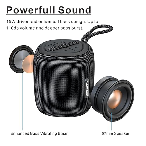 Miniatura 3 de Altavoces Bluetooth portátiles, 10 horas de reproducción, altavoz impermeable pequeño T15, soporte de altavoz inalámbrico, mini altavoz para el