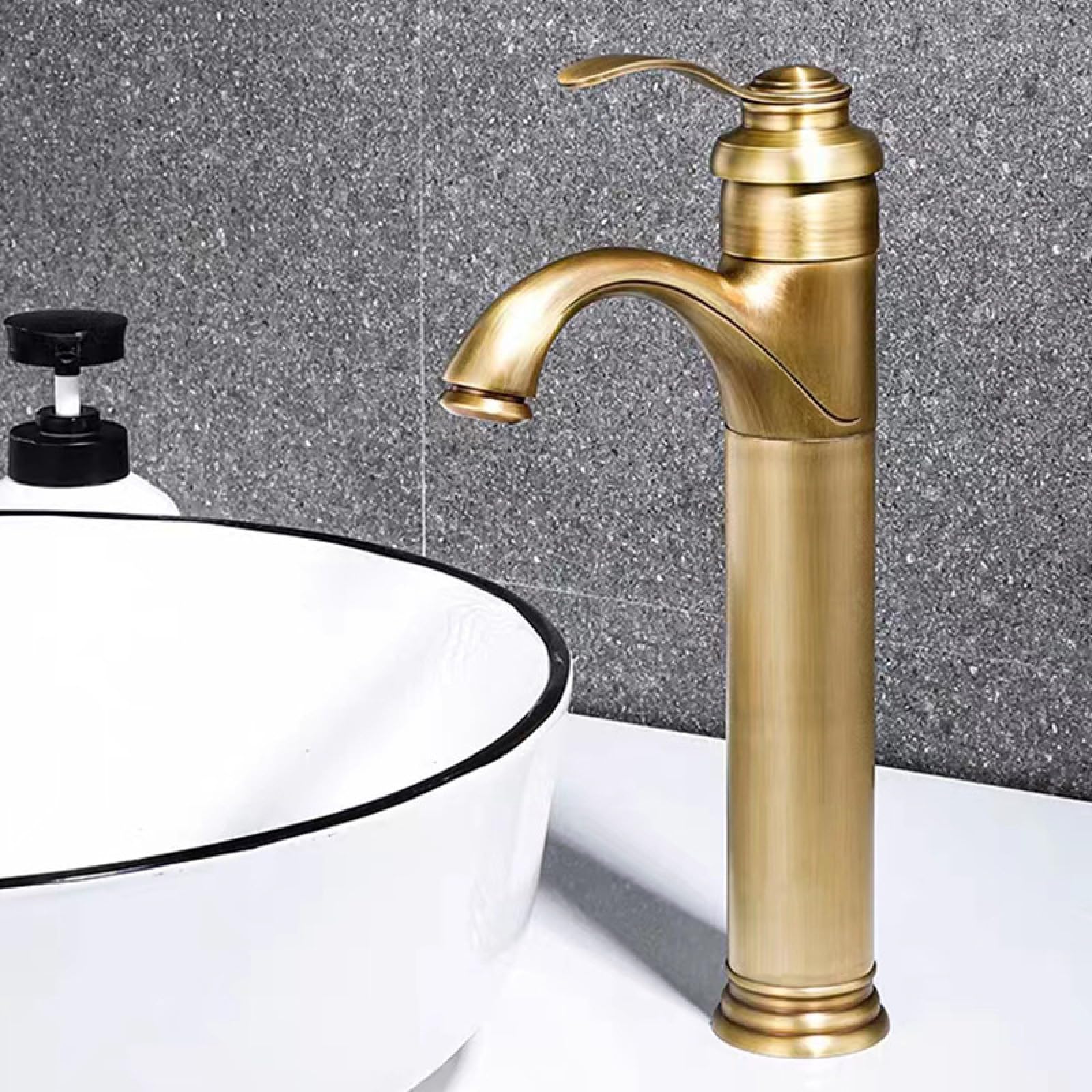 Fanjubei Imitating Ancient Styles Bathroom All-Copper Hot And Cold Water Faucet
