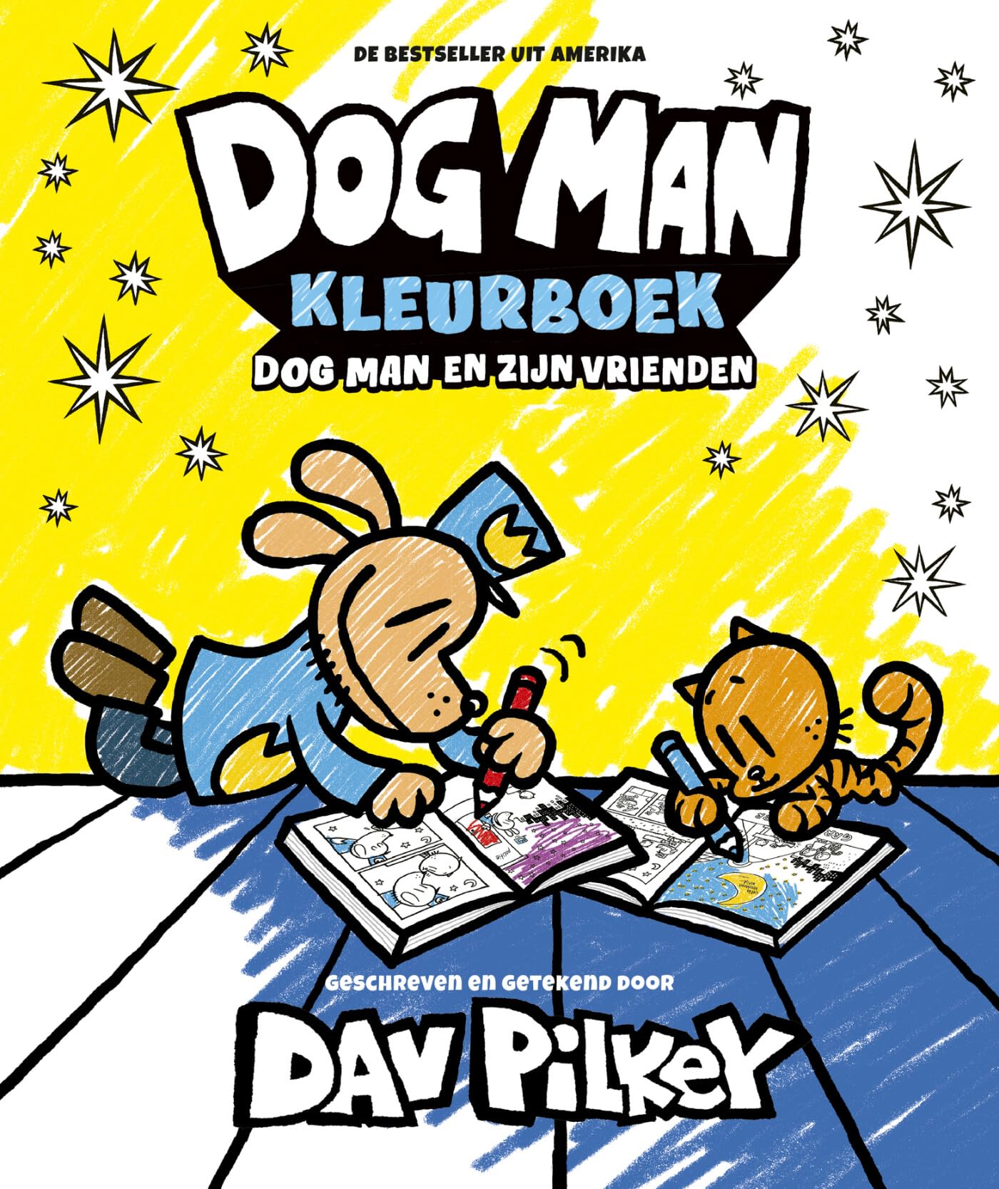 Dog Man kleurboek: Dog Man en zijn vrienden
