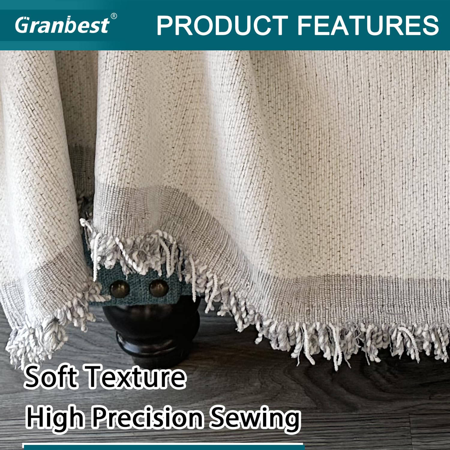 Granbest Thicken ChenilleThrow Blankets for Couch and Bed, Soft Cozy Sofa Blanket with Tassel, Decorative Sofa Cover, 4 Seasons Universal Sofa Protector for Pet Kids(180 * 230,... - Image 5