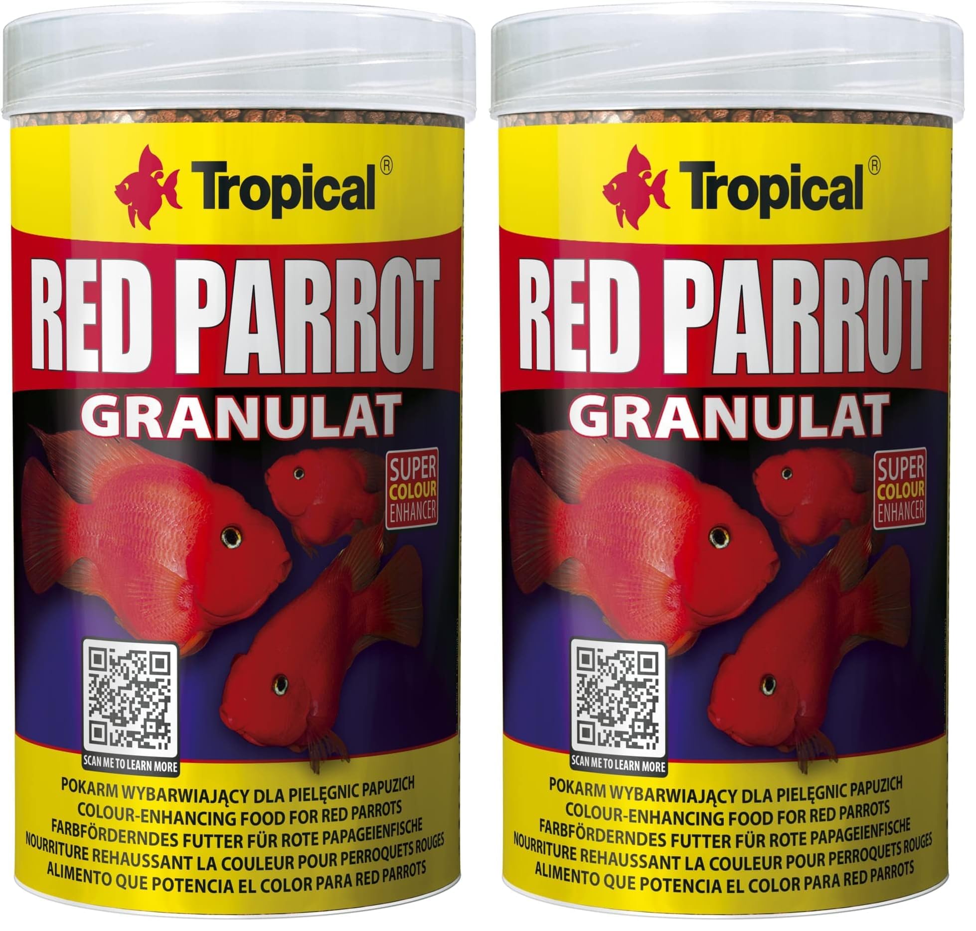 Red Parrot GRANULAT 250ml / 100g - Nourriture rehaussant la Couleur pour perroquets Rouges (Lot de 2)