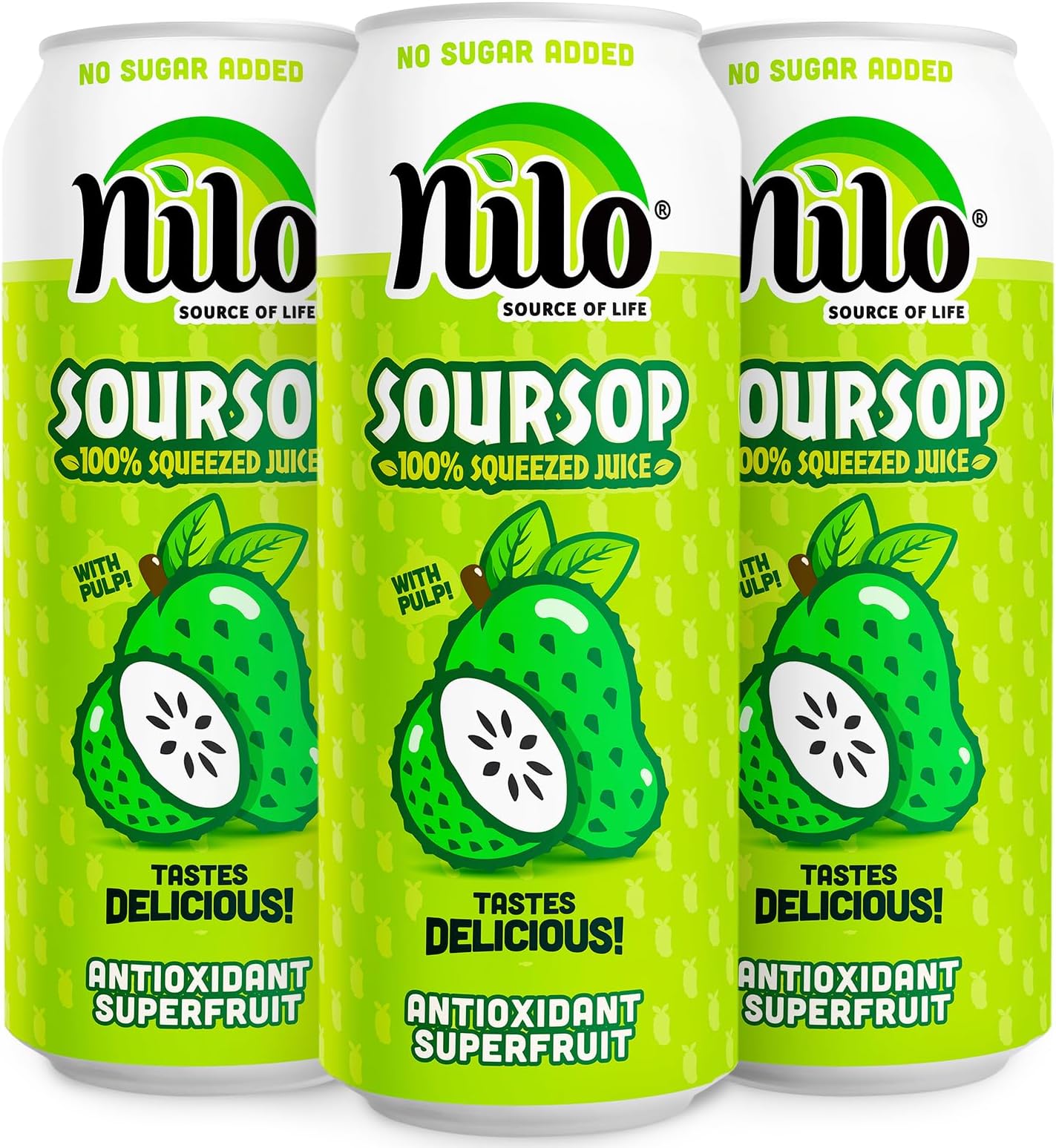 NILO Soursop Juice | 100% Real Guanabana Soursop Graviola | NO Sugar added | NOT From Concentrate | 10.8 oz (Pack of 12)