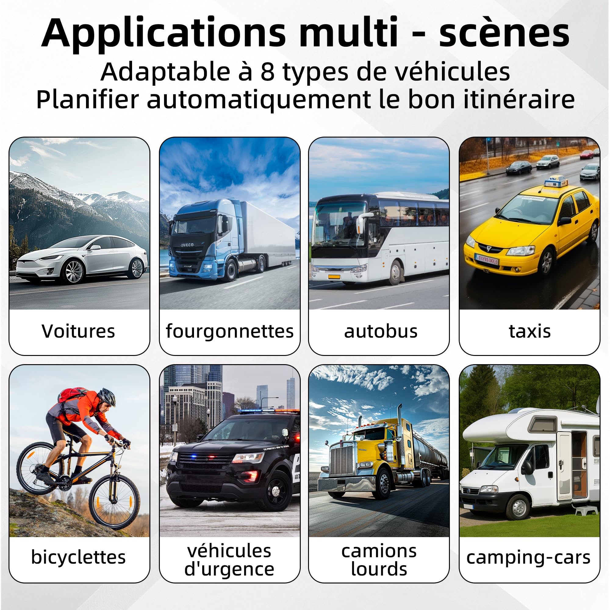 GPS Auto, Mappa dell'Europa 2025, 7 Pollici/18 CM, Navigazione Offline, Aggiornamenti gratuiti, Voci reali, Avviso Velocità & Poi, Francese Regolabile, per GPS Pesi Pesanti/Camping-Car/Camion,3D