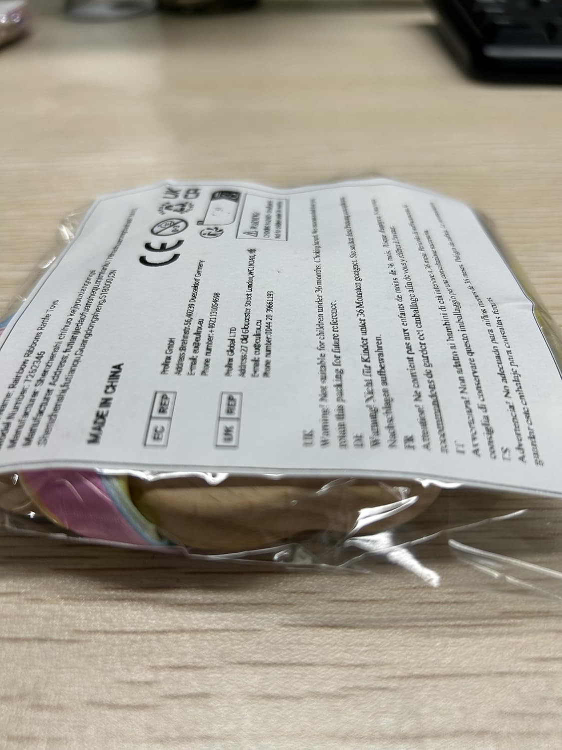 Sensory Toys for Babies - 2 Pack Teething Sensory Toy Rainbow Ribbons Rattle Toys Baby Wooden Toys for Babies Infant Toddler 3-24 Months Gradient Rainbow 13 81cJ 7iyl1L. AC SL1500