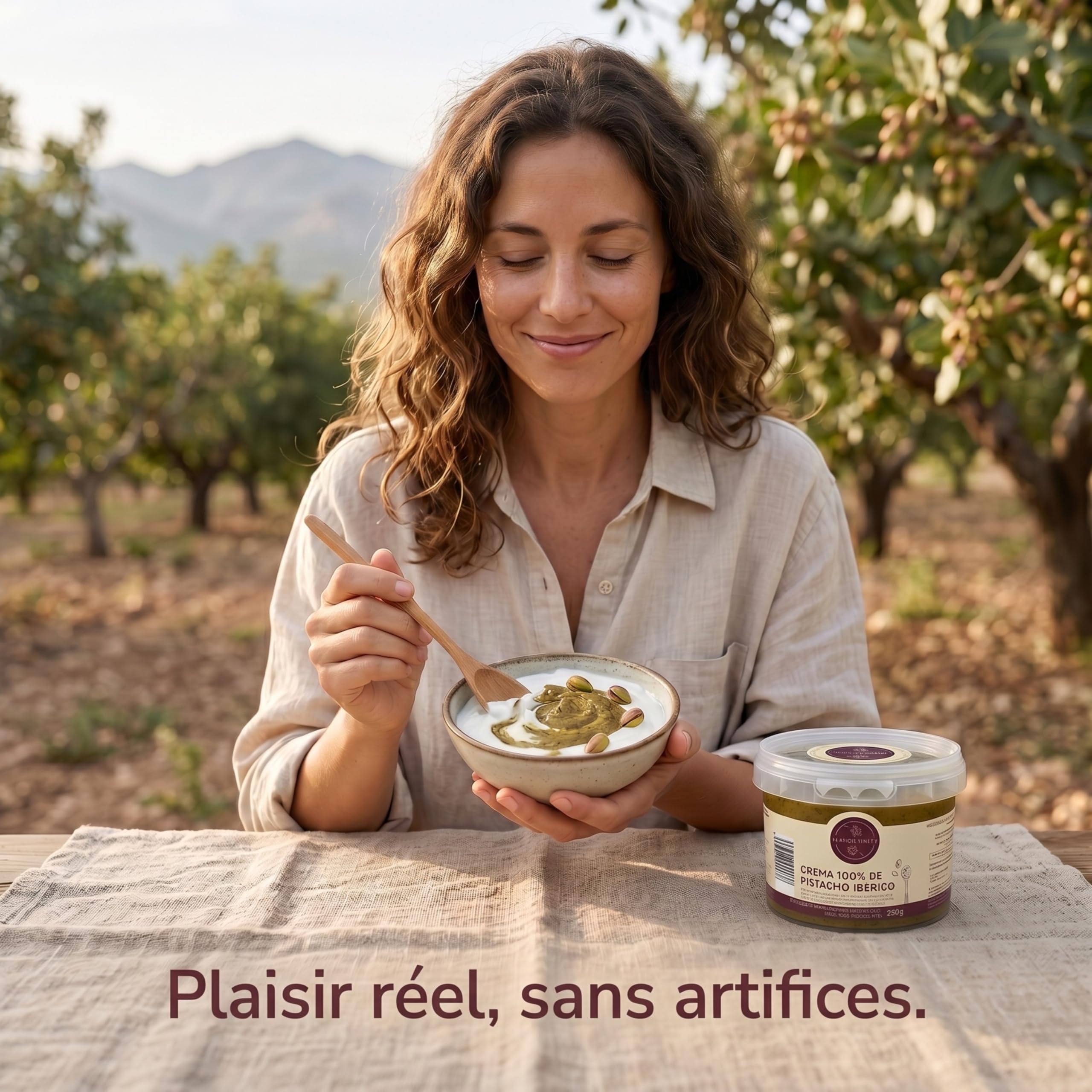 Crème 100% De Pistache Pure Naturelle Pâte De Pistache Vegan Texture Onctueuse Idéale Pour Desserts Et Recettes Gourmandes Source De Protéines Sans Sucre Ajouté Ni Additifs Aliment Sain (250 gr)