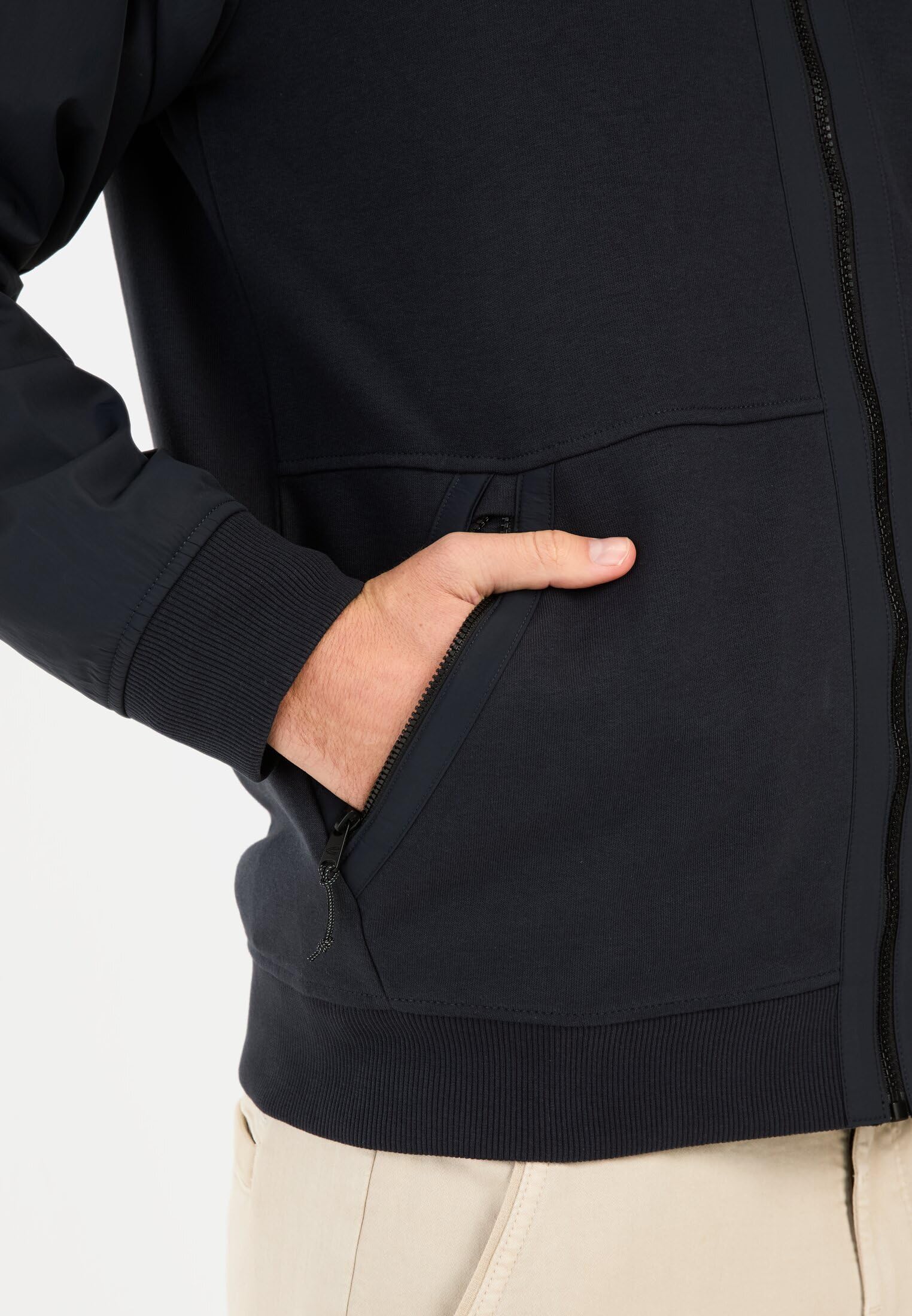 camel active Męska bluza z zwijanym kapturem, granatowy, 5XL