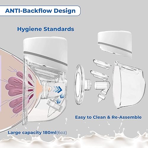 Miniatura 8 de Extractor de leche portátil, manos libres, sacaleche eléctrico, 4 modos y 12 niveles, 6 generación 2023, sin BPA, esenciales para lactancia materna,
