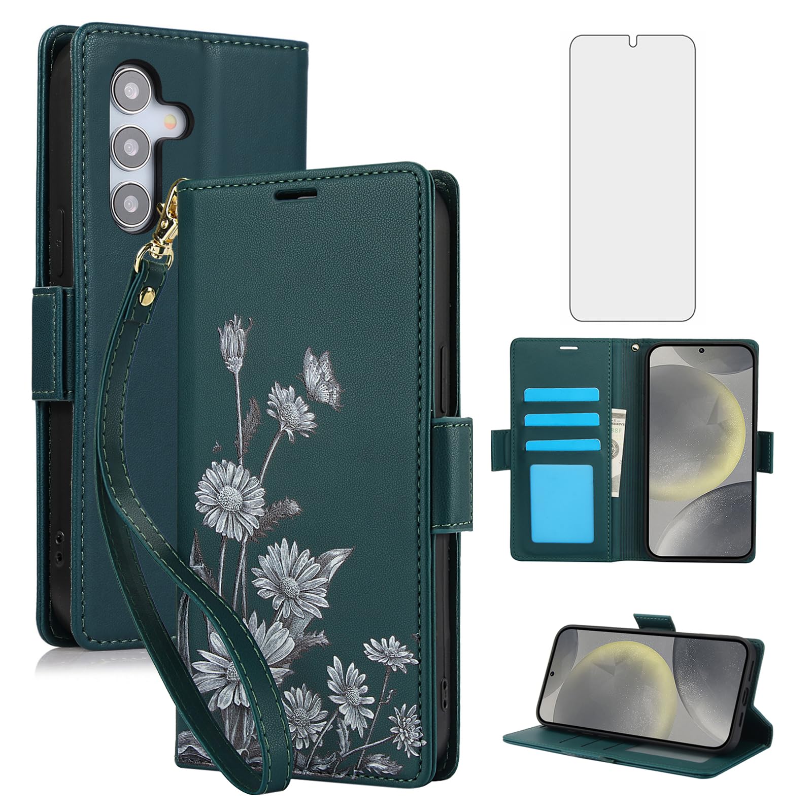 Coque Samsung S24 Plus Antiglisse YM026 UK Vert contre les Rayures - 8