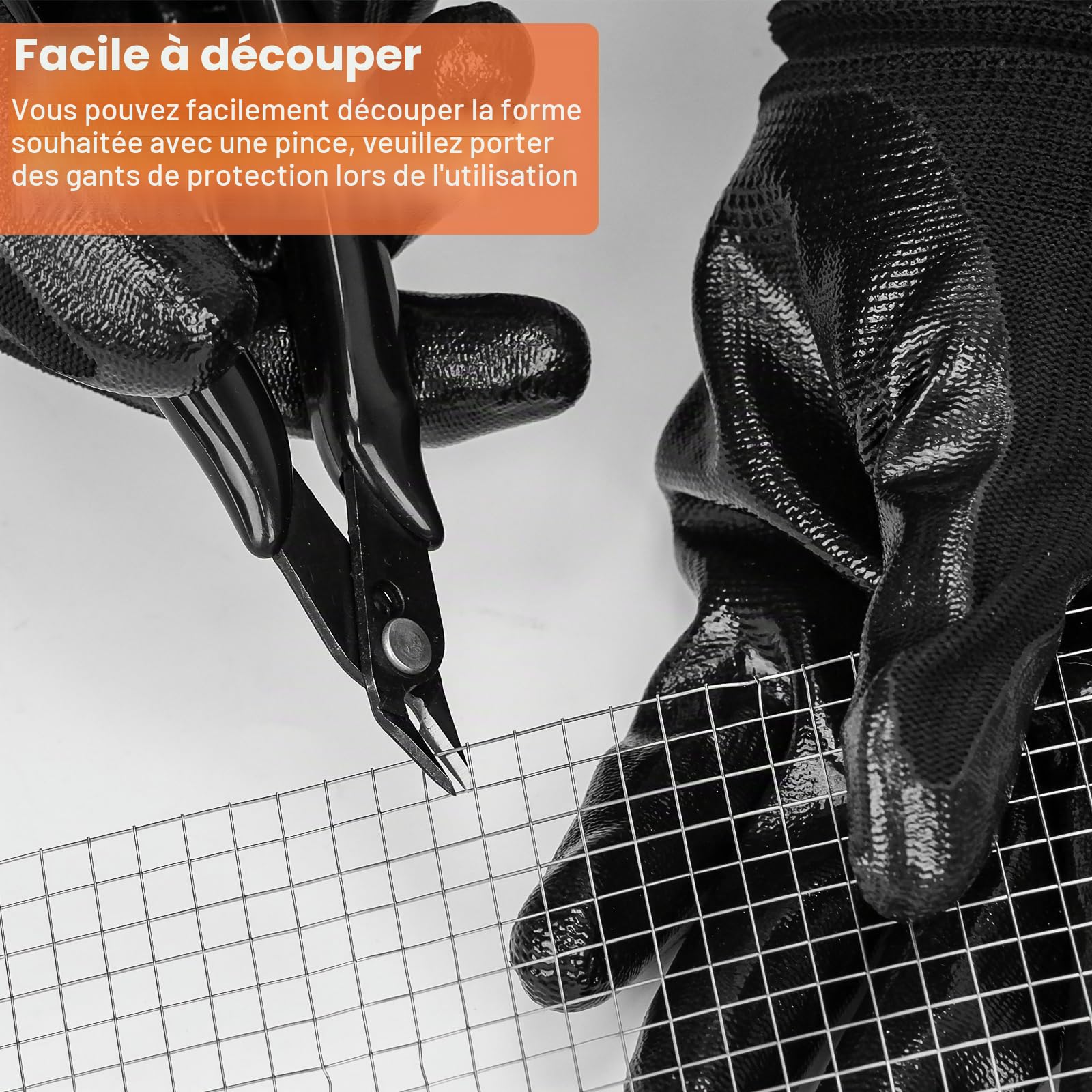 SelfTek Grillage Anti-Rongeurs - Rouleau de Grillage en Acier Inoxydable Soudé avec Gants et Pince, Treillis Métallique Antirouille de Prévention pour Souris, Maison, Jardin, 4 M X 300 MM