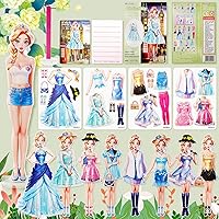 Vista 13 de Muñecas Magnéticas de Vestir, Muñecas de Papel Magnéticas de Vestir de Princesa, Muñecas Magnéticas de Vestir para Niñas de 4 a 10 Años, Set de Lea