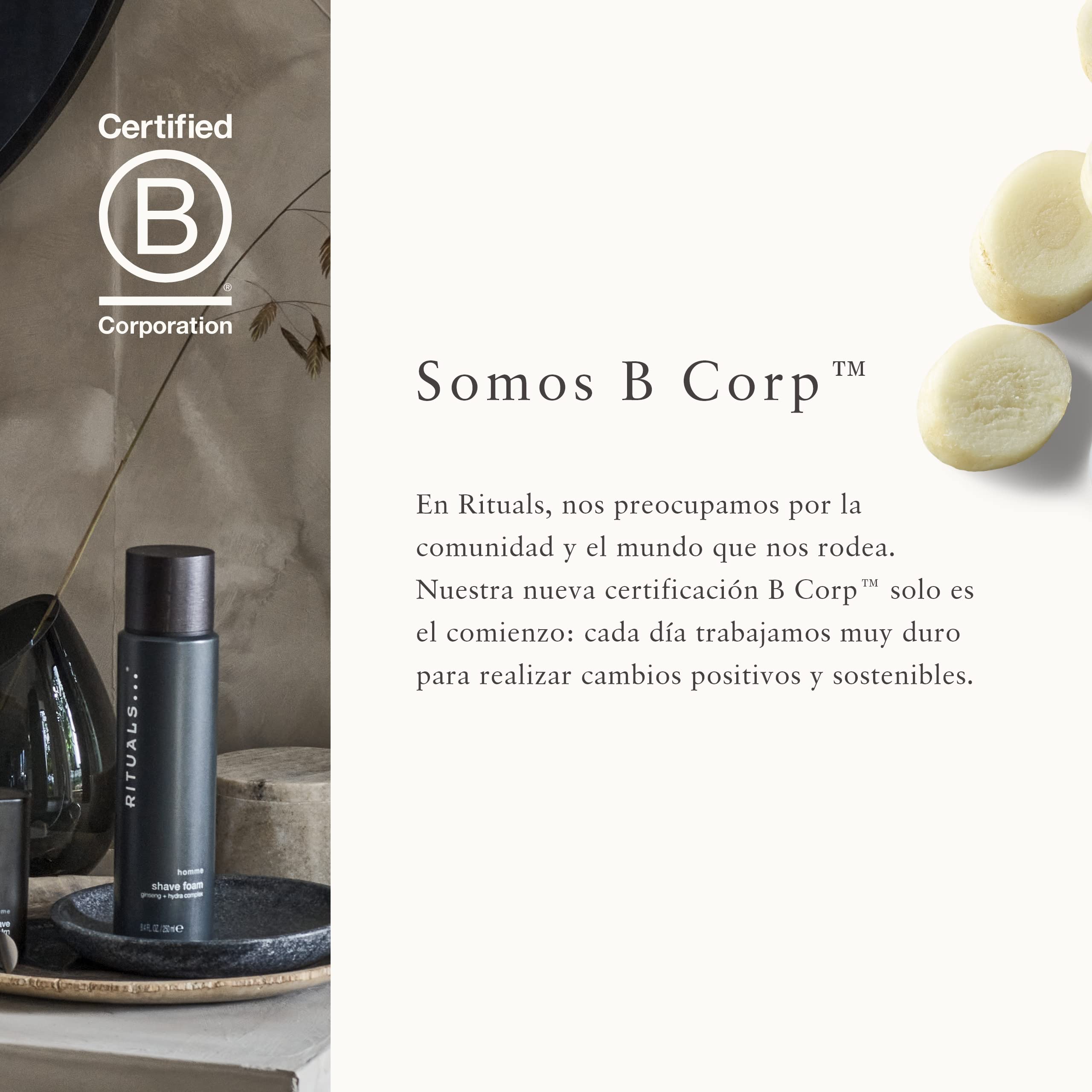 Crema de Afeitar RITUALS Homme Collection, con Ginseng - Propiedades Hidratantes y Tonificantes con Complejo Hidratante