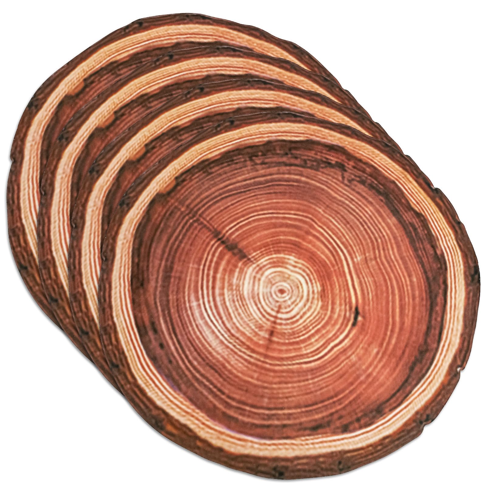 50Pcs Wood Grain Paper Placemats Farmhouse Rustic Disposable Place Mat Decorative Paper Table Mat for Party Table Setting, 13 x 13 Inch