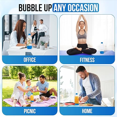 Miniatura 5 de Botellas de agua carbonatada de repuesto para SodaStream - 1 litro, sin BPA y a prueba de fugas (compatible con modelos Fizzi, One Touch, Jet,