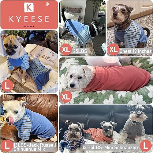 Miniatura 10 de KYEESE Paquete de 2 suéteres para perros, suéteres para perros pequeños y machos, cómodos, ligeros, elásticos, de forro polar, sudadera suave para