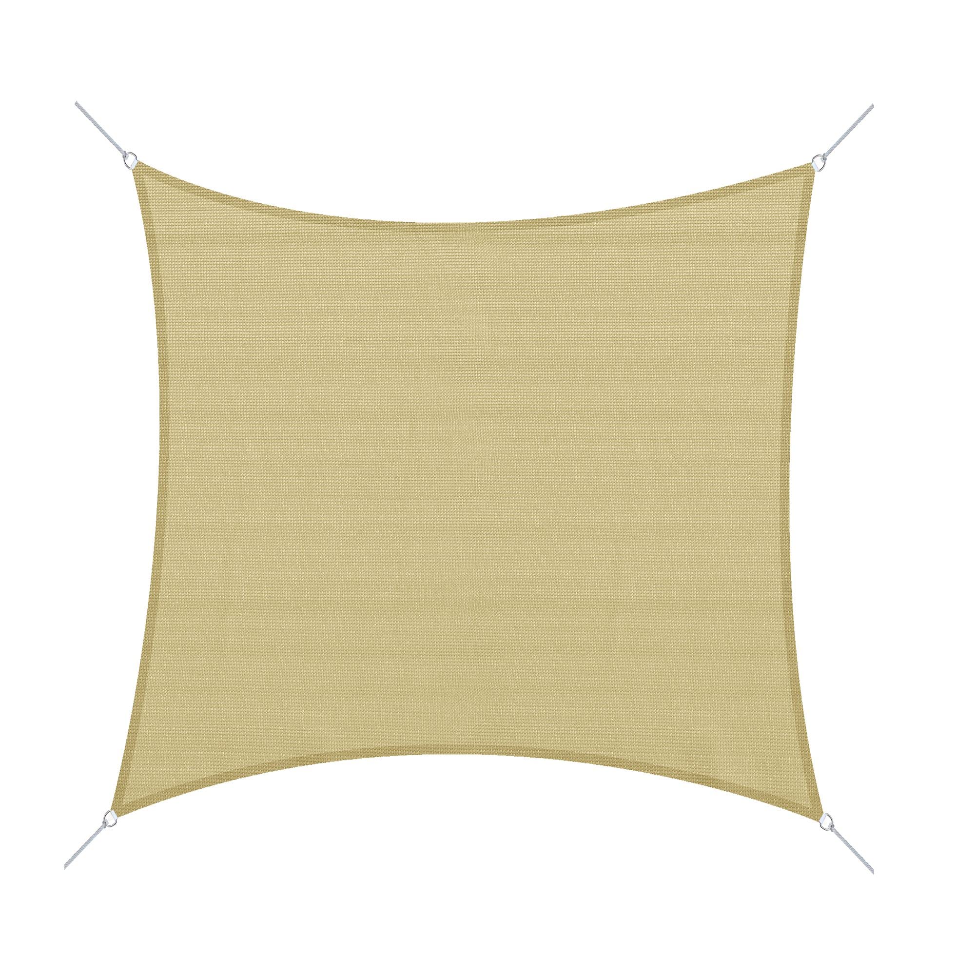 Outsunny Carré 12 Voile d'ombrage UV Couverture jardin Sable