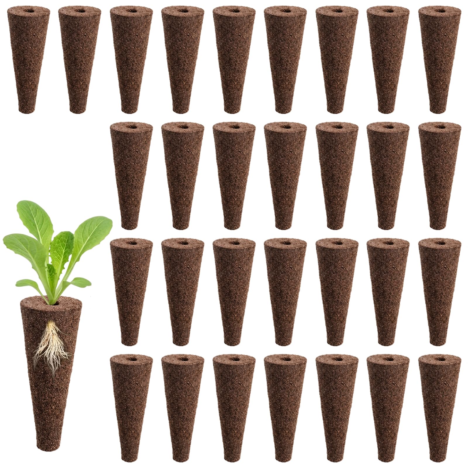 DXPETA 100 Pack Hydroponic Sponges, Hydroponics Growing System, Idoo Hydroponics, Root Grow, Refill Pods for Hydroponic Growing Sponges to Tomatoes Strawberries Basil Mint & Herbs