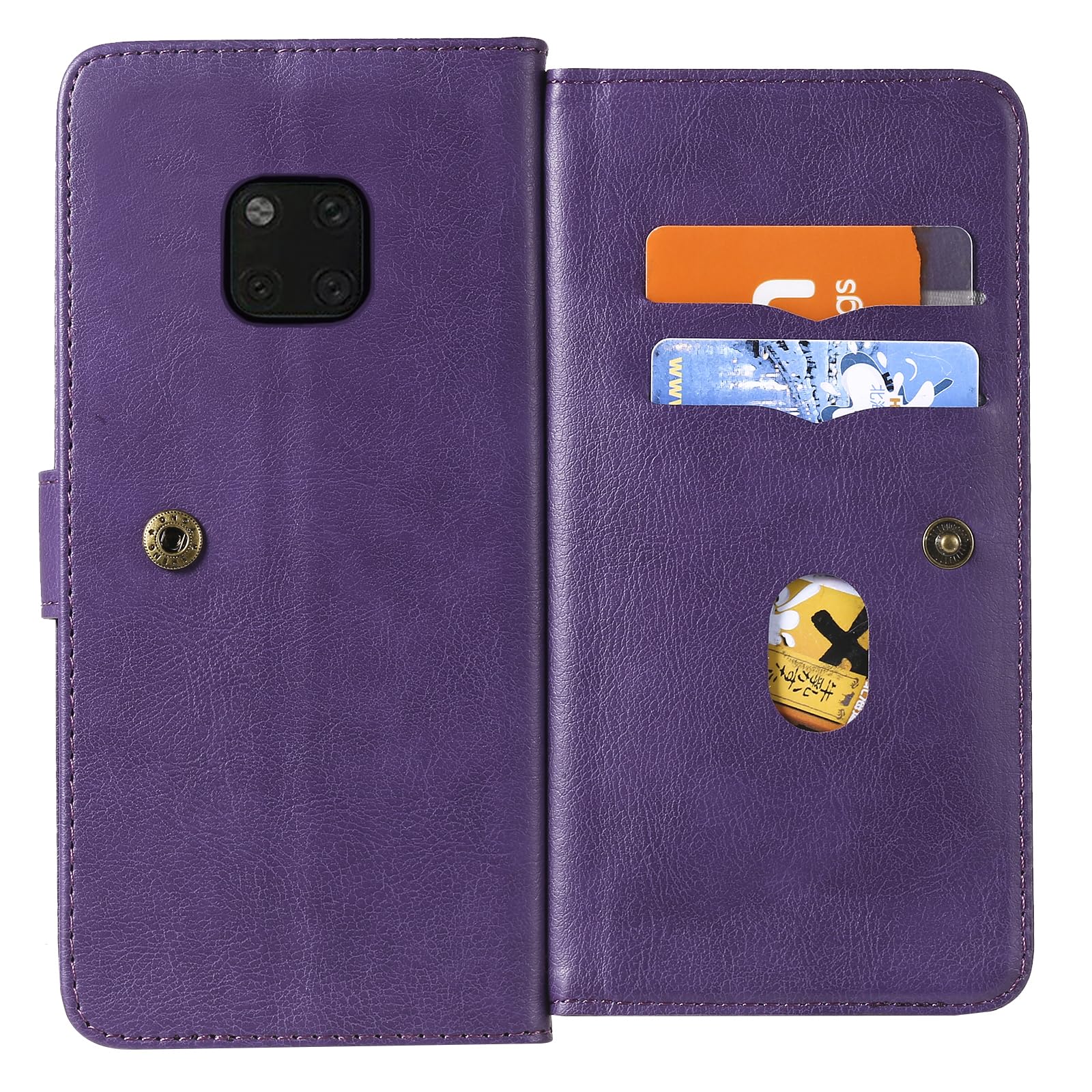 Asuwish Cover per Huawei Mate 20 con Pellicola Vetro Temperato Supporto Regolabile Pelle Portacarte Portafoglio Mandala Custodia per Hawaii Mate20