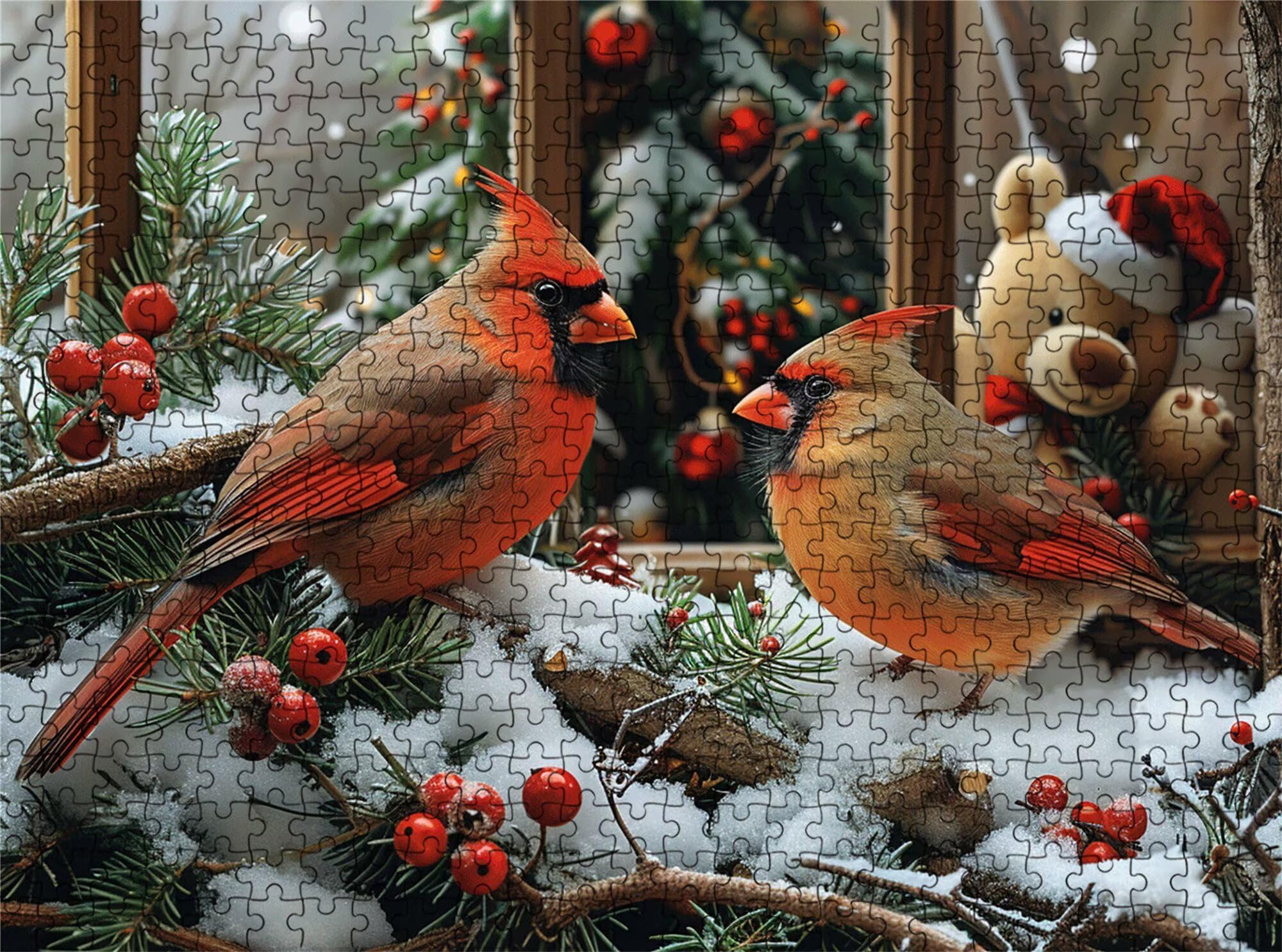 Puzzle 1500 Teile, Vogel Kleiner Bär Holzpuzzle Erwachsene, mit Geschenkbox, Impossible Geschicklichkeitsspiel für Ganze Familie, Präzise Passform & Intensive Farben, Puzzlespiel Entspannung s7h-543