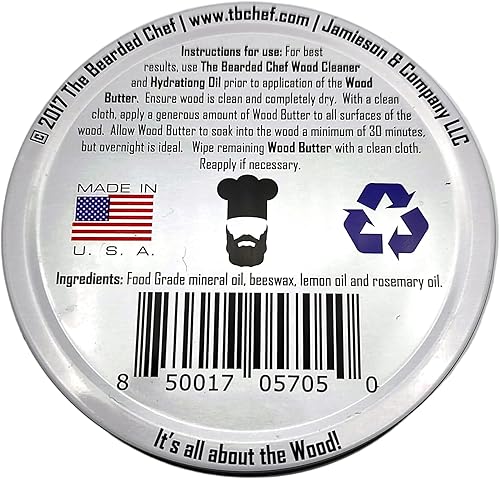 Miniatura 3 de Mantequilla de madera, 8 onzas, tablas de cortar, bloques de carnicero, propiedad de veteranos, fabricadas en los Estados Unidos