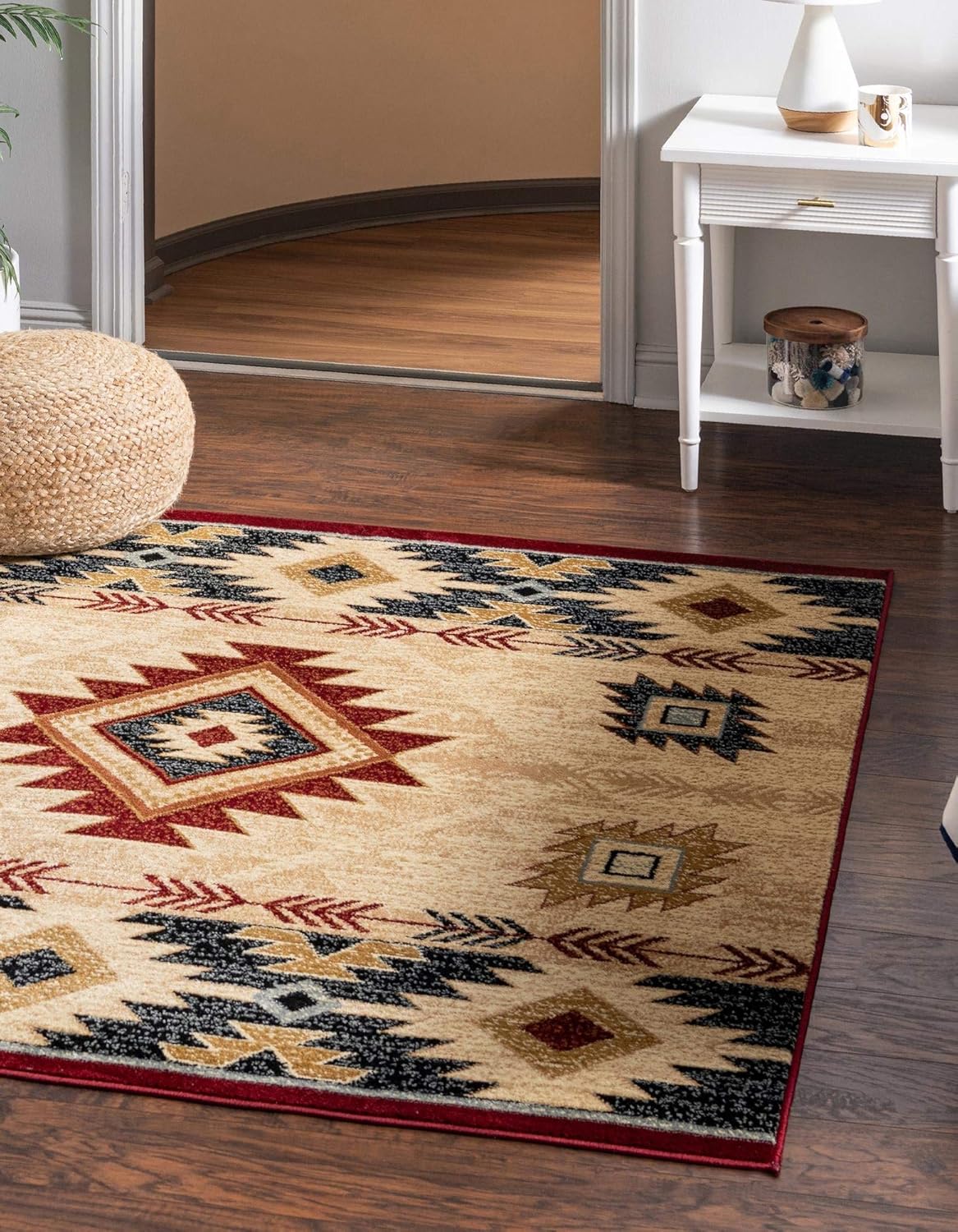 Pioneer Collection Rug 5 Ft Square Ivory Medium