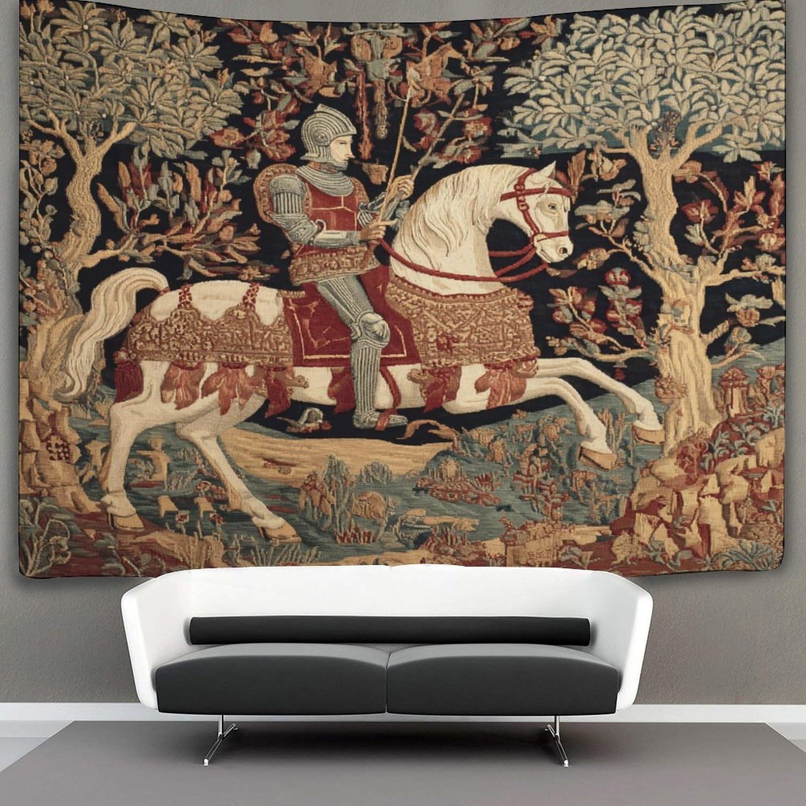 kaiyun Medieval Knights Tapestry Tapestries 3D Wall Hanging Home Decorations for Room 150cmx200cm