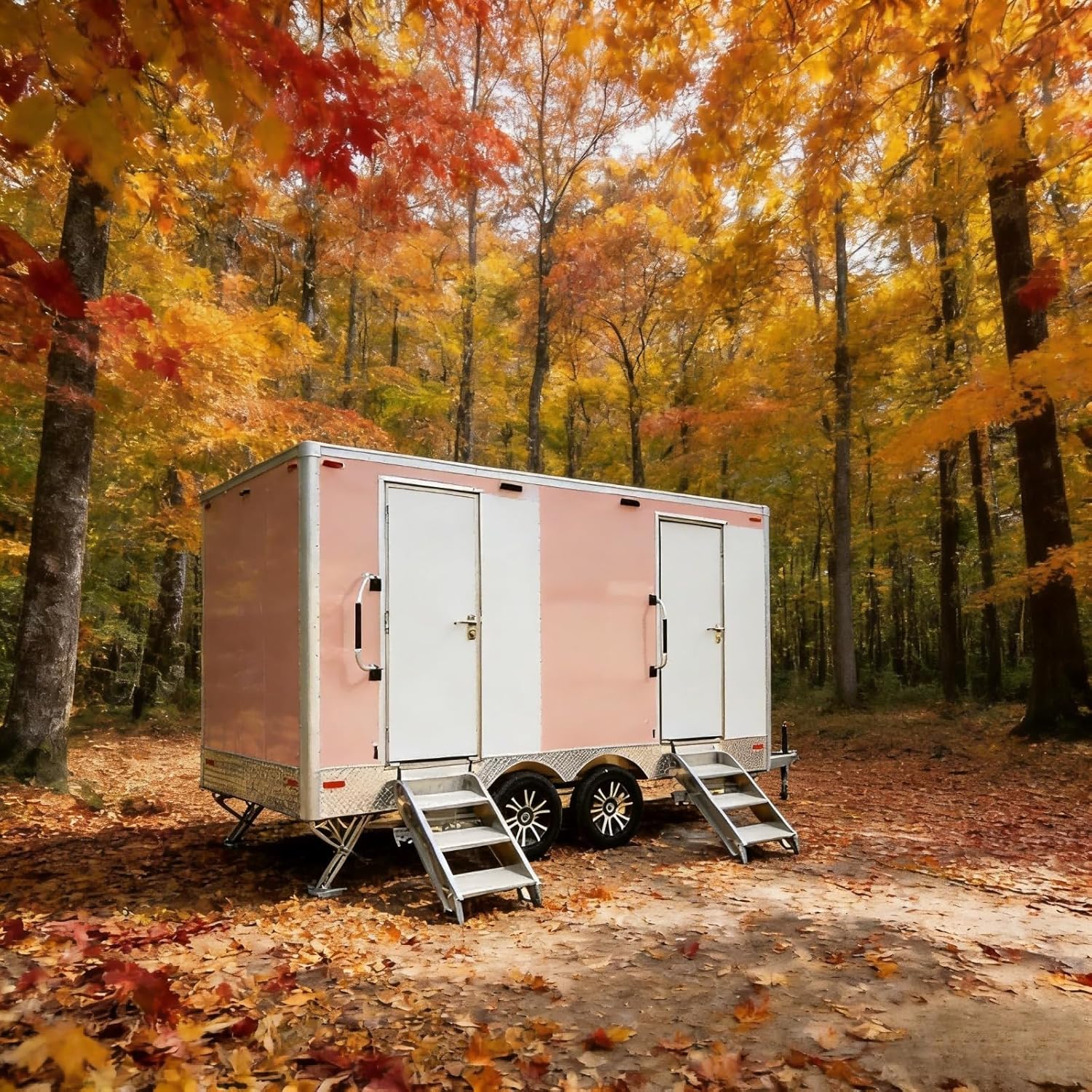 Portable Toilet Luxury Portable Bathroom Trailer Temperature Control Custom Options Weddings Villas Office Use High-End Portable Restroom