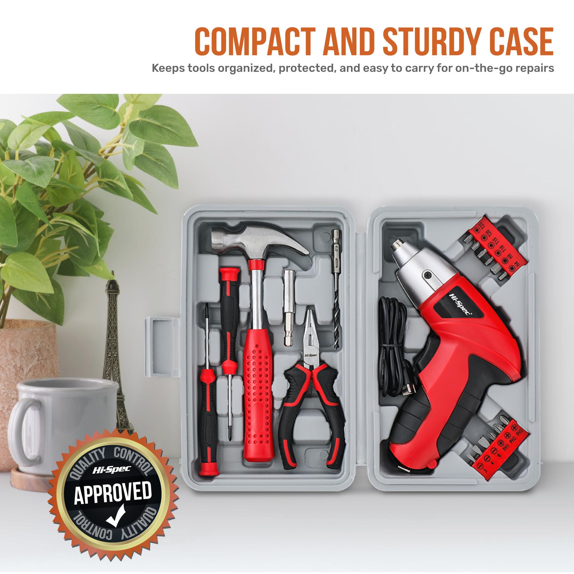Hi-Spec Power Screwdriver Kit - DIY Tool Set -7 Hi-Spec Power Screwdriver Kit - DIY Tool Set -7