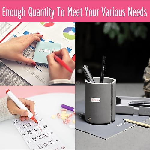 Miniatura 5 de 5880 calcomanías rectangulares mate Mimi, etiquetas rectangulares autoadhesivas, pequeñas calcomanías extraíbles en blanco para frascos, cajas,