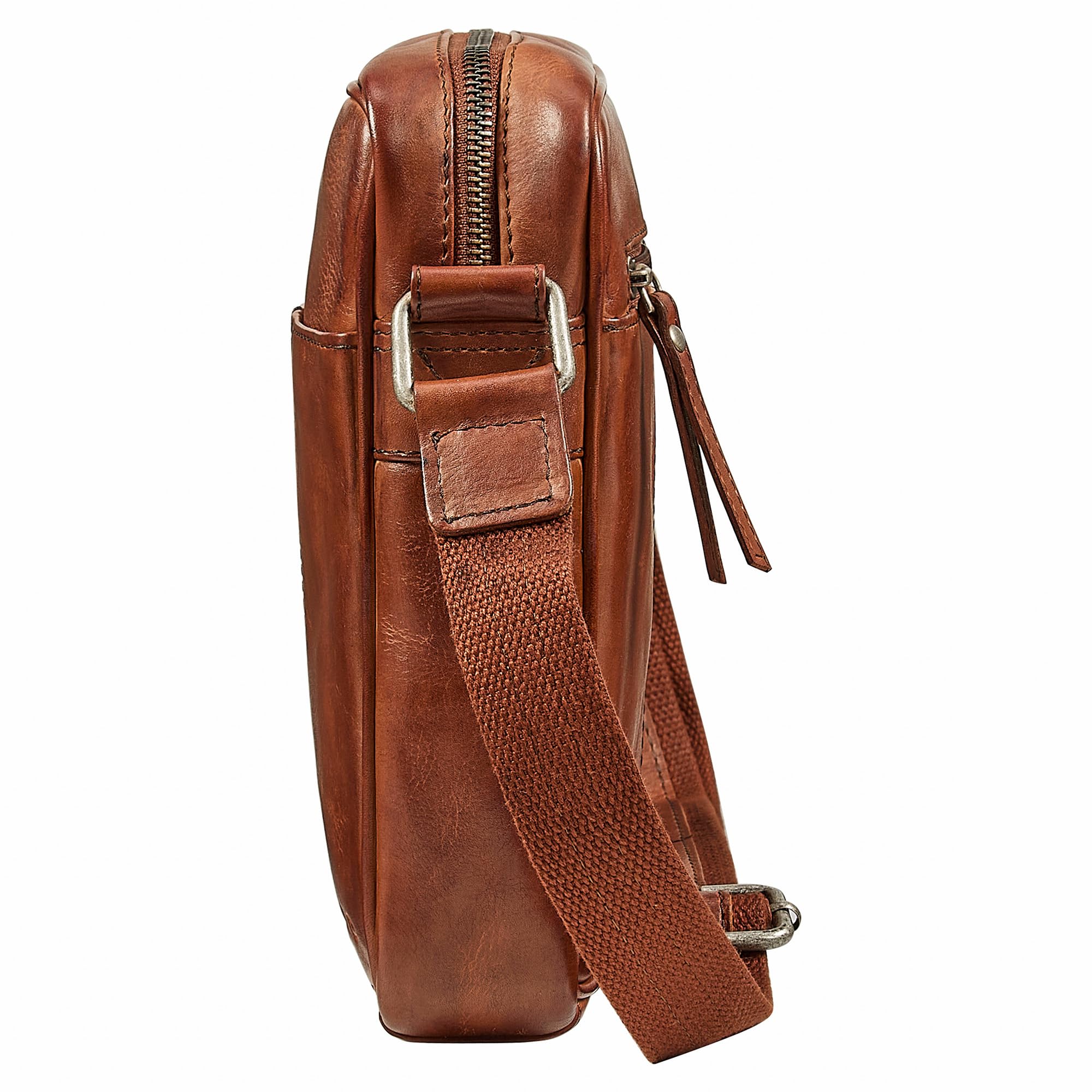STILORD "Nilo" Elegancka Męska Torba na Ramię Mała Skórzana Crossbody Bag – Męska Torba Skóry Naturalnej na Tablet 8,3 Cala z Wieloma Przegródkami do Noszenia na Ramieniu Kolor:czarny