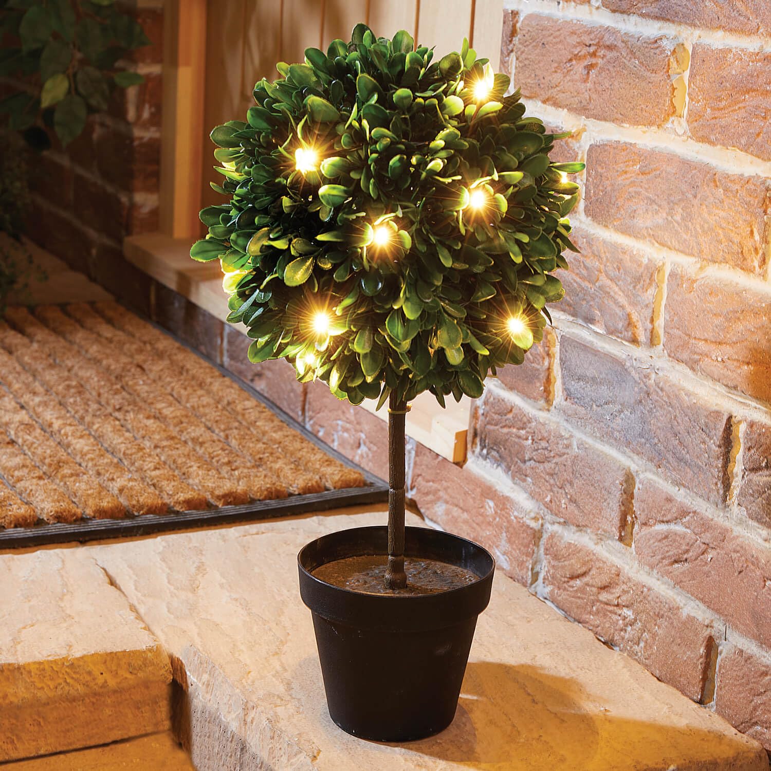 Coopers of Stortford 1 x 45cm Pre-Lit Artificial Topiary Tree Garden