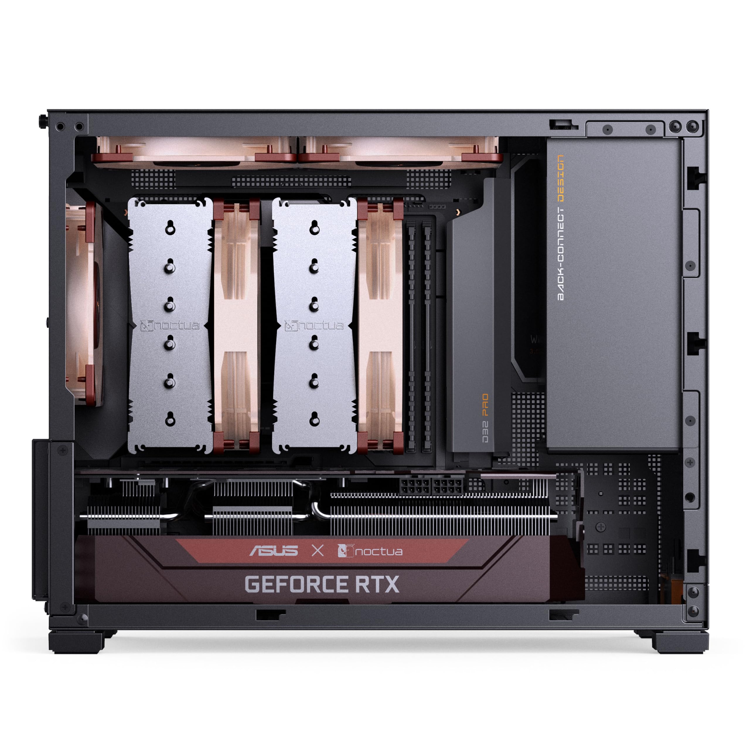 Jonsbo D32 PRO Case PC Nero – Case mATX compatto con supporto Back-Connect, vetro temperato, filtri antipolvere e raffreddamento high-end