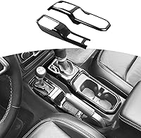 Vista 10 de RT-TCZ Cubierta de palanca de cambios para Jeep JL, color rojo, panel de ajuste de perilla de palanca de cambios 4WD para Jeep Wrangler JL JLU