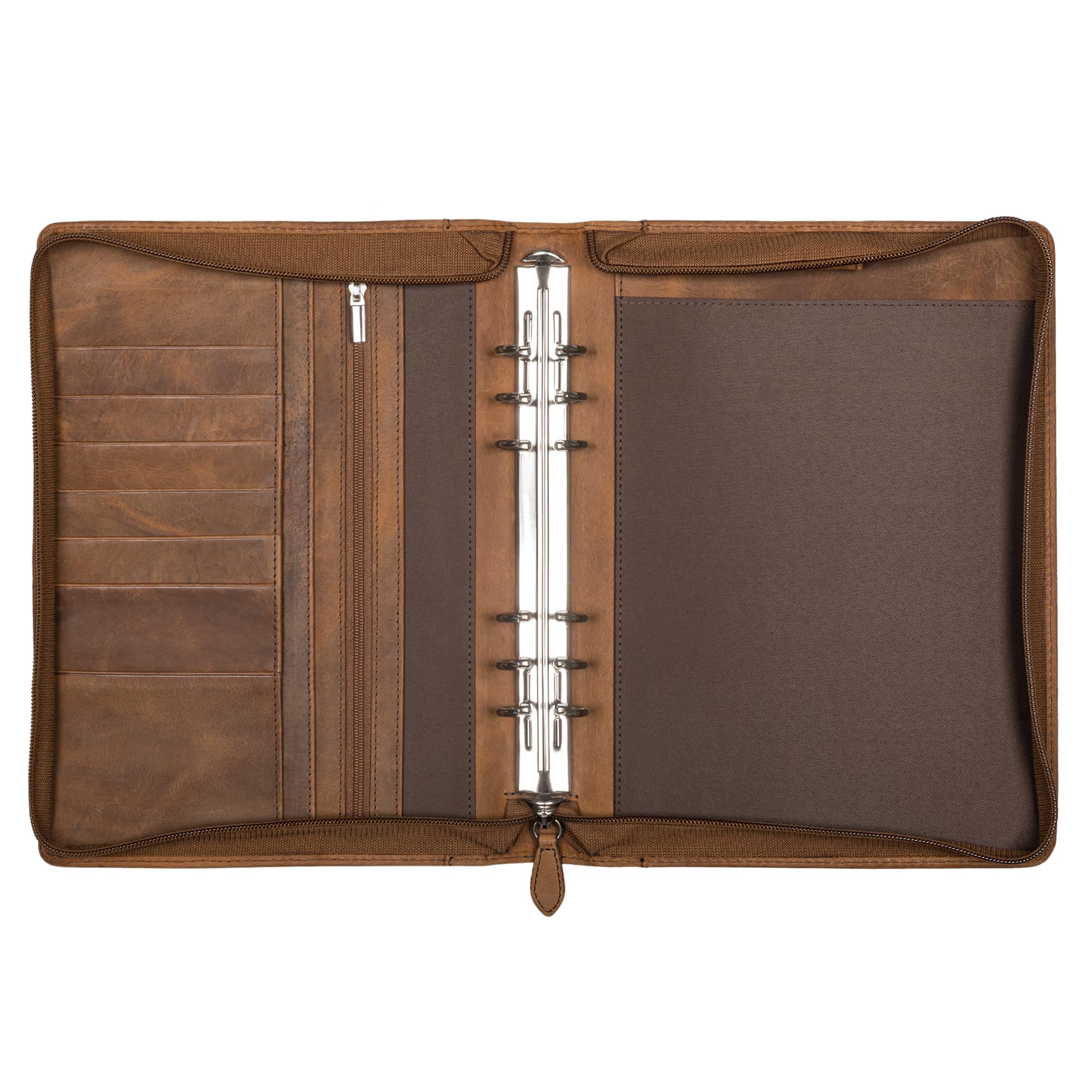 STILORD Leif Conférencier DIN A5 Cuir Véritable Porte-Documents Housse Classeur Portfolio Marron