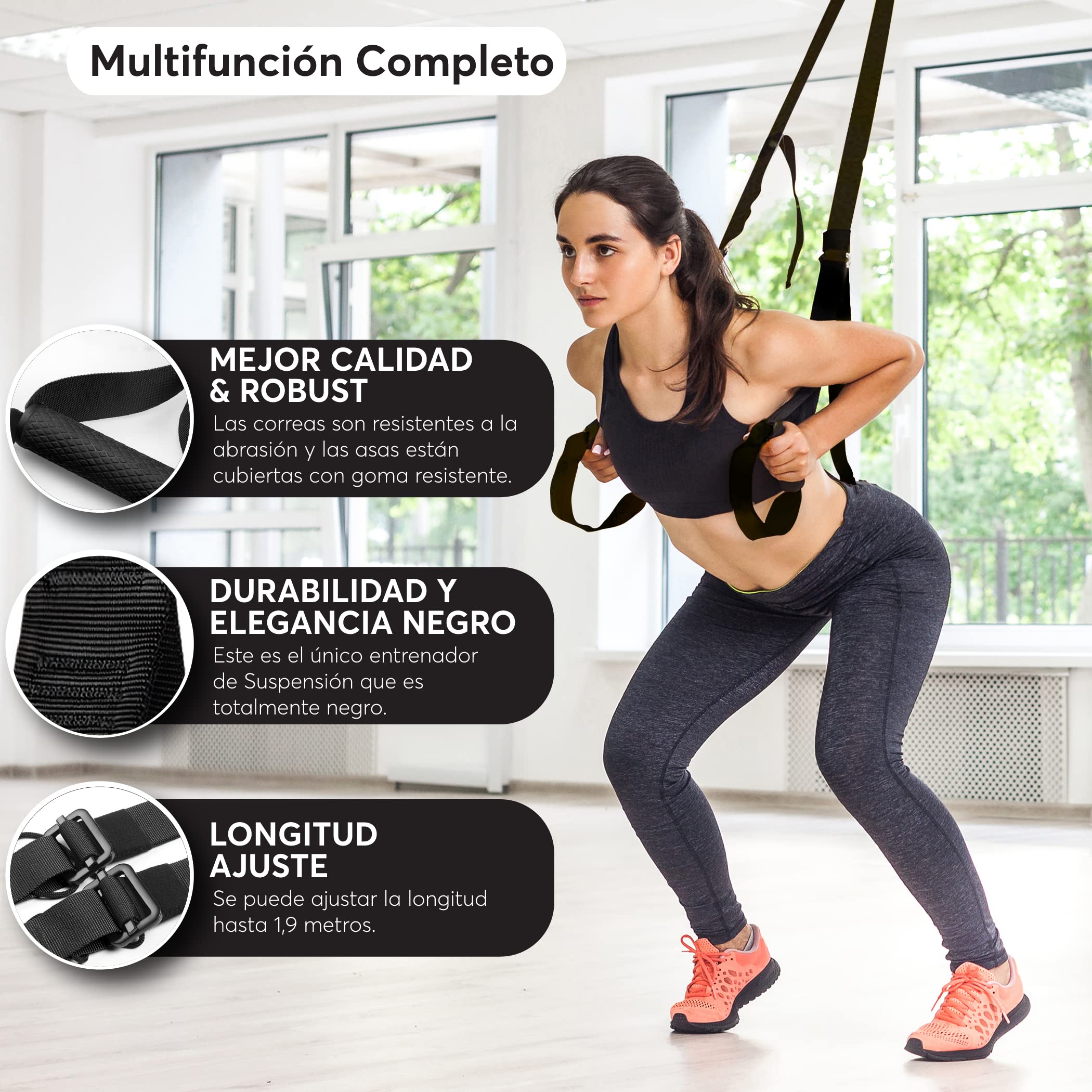 Breaking Limits Entrenamiento en Casa Kit - Suspensión con Anclaje para Puerta - Gimnasio Ejercicio en Casa