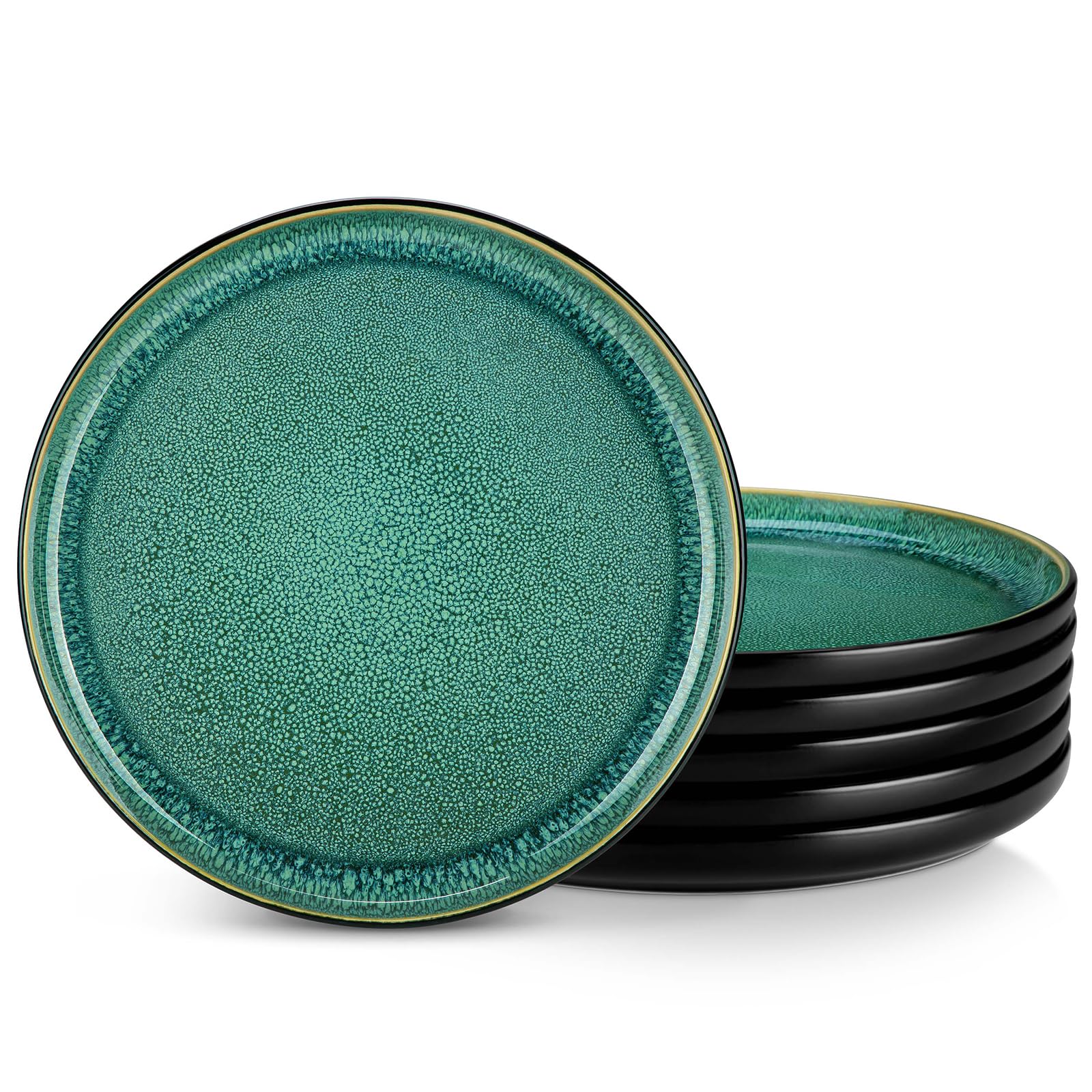 vancasso Speiseteller Steingut, Essteller set 6 Personen, Teller Set, Geschirr für Spülmaschine und Mikrowelle, Pastateller, Frühstücksteller, Kuchenteller