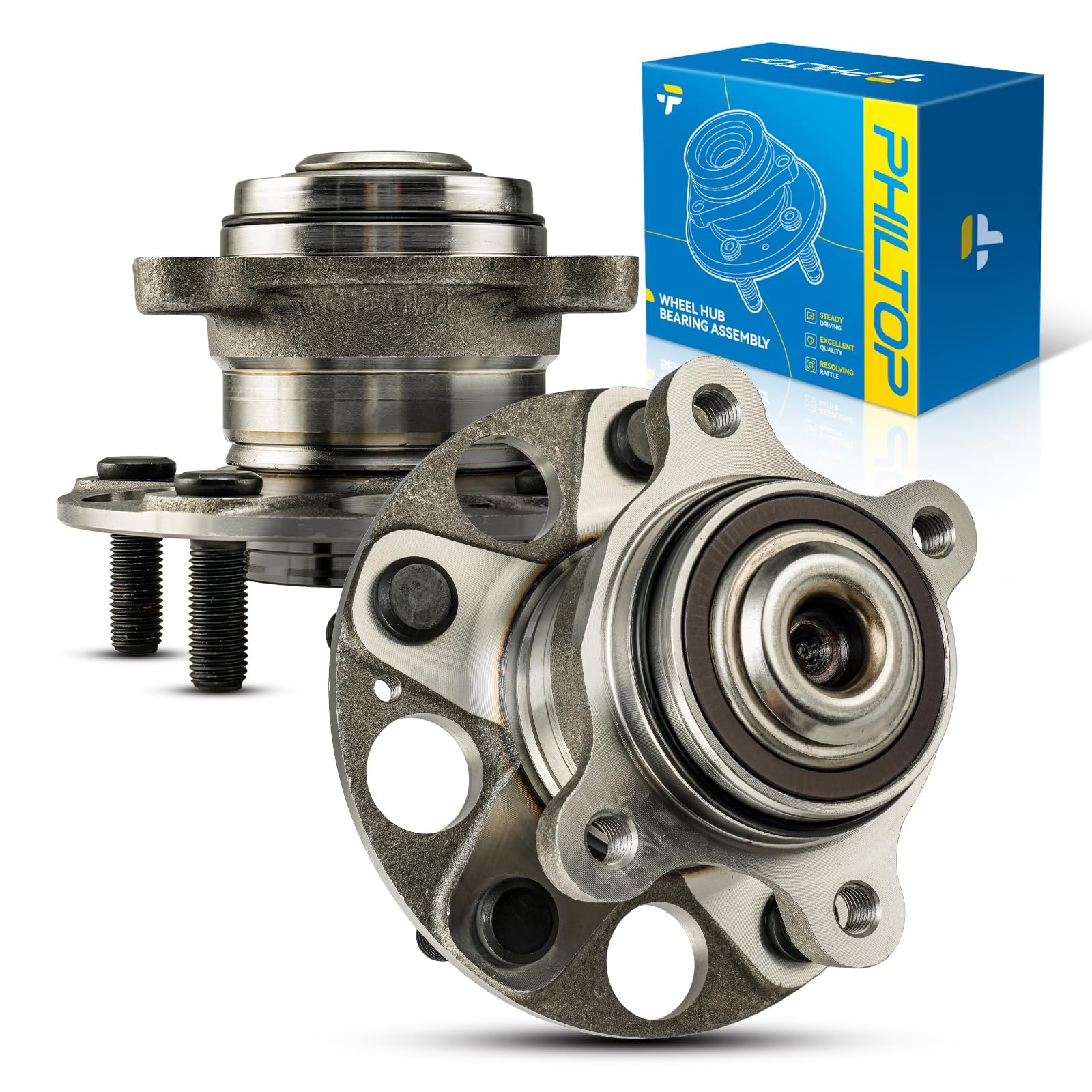 PHILTOP 512256 x2 Rear Wheel Bearing Hub Assembly for Honda Civic