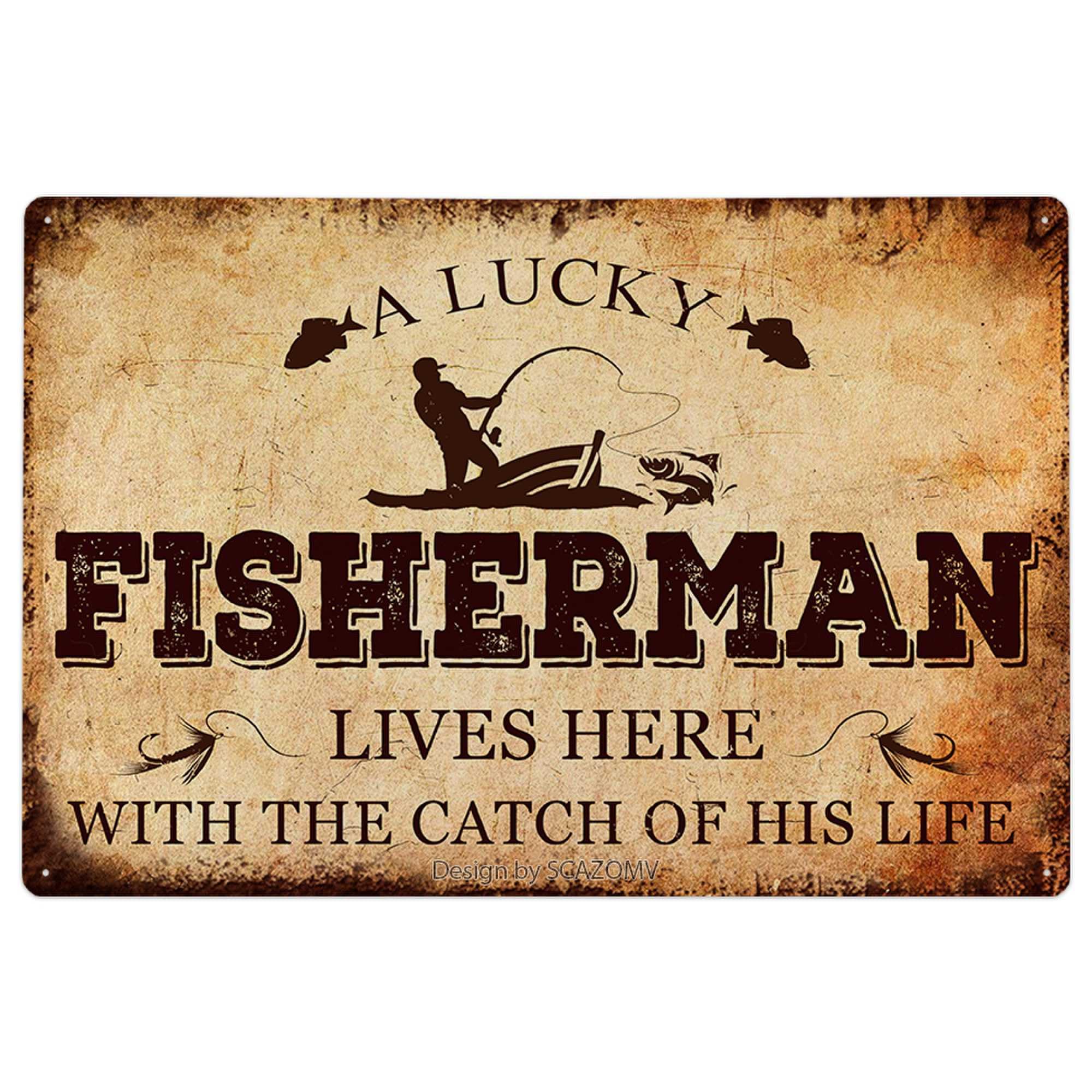 Old Fisherman's Drinking Club 看板 Old Fisherman Xing Sign Aluminum 12