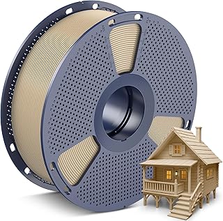 SUNLU PLA 3D Printer Filament PLA Filament 1.75mm, Neatly Wound 3D Printing Filament 1.75mm, Dimensional Accuracy +/- 0.02 mm, Fit Most FDM 3D Printers, 1kg Spool (2.2lbs), Wood Color