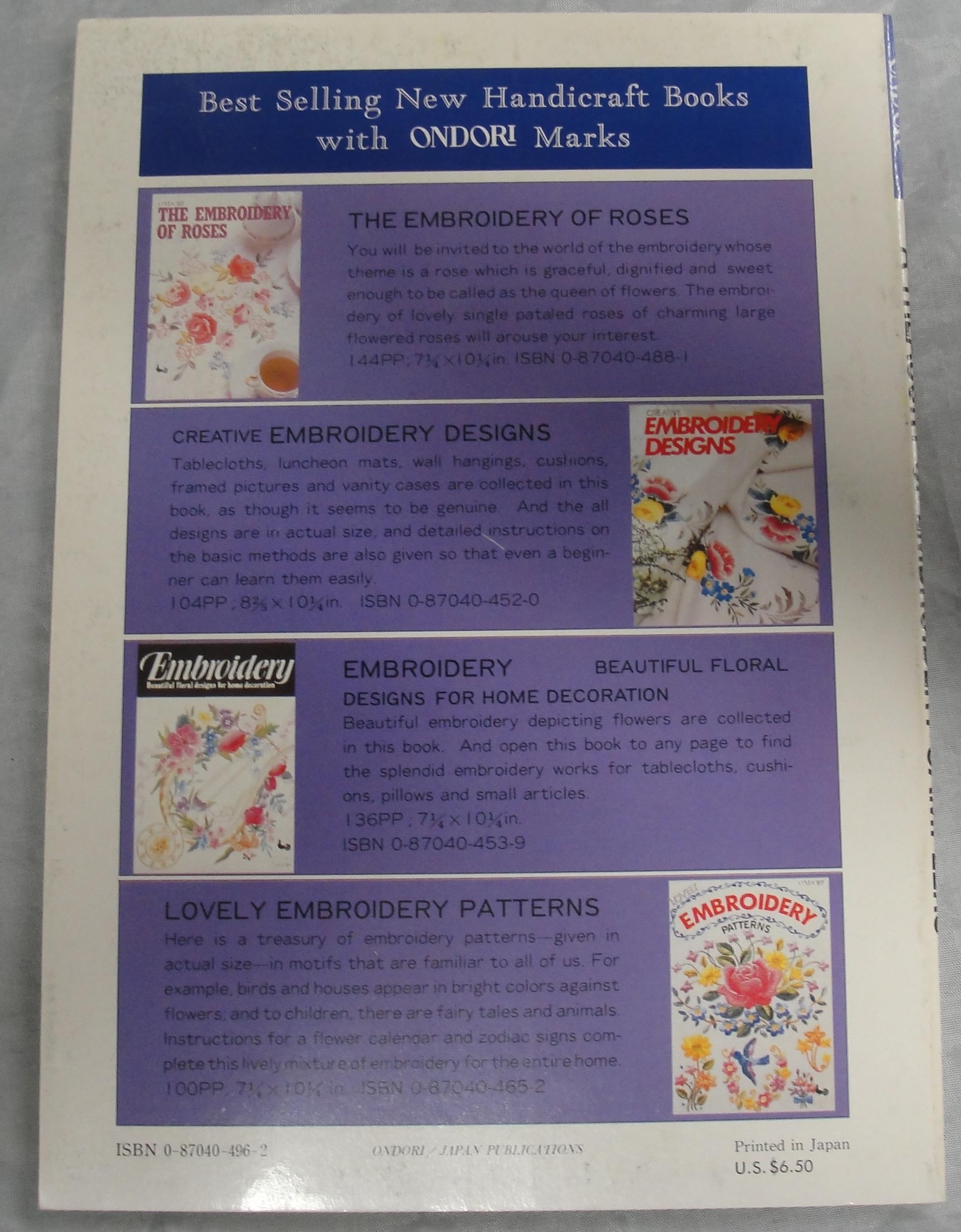 Ondori Treasury of Embroidery Samplers (Ondori S.)